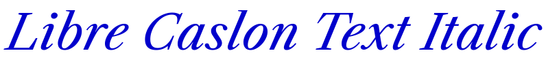 Libre Caslon Text Italic font